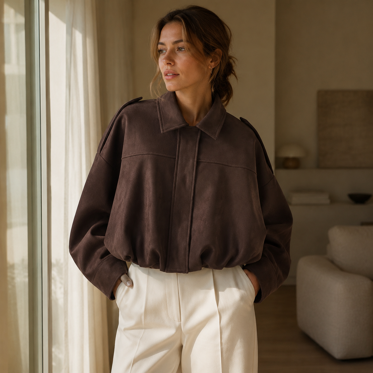 Cloe | Giacca Scamosciata