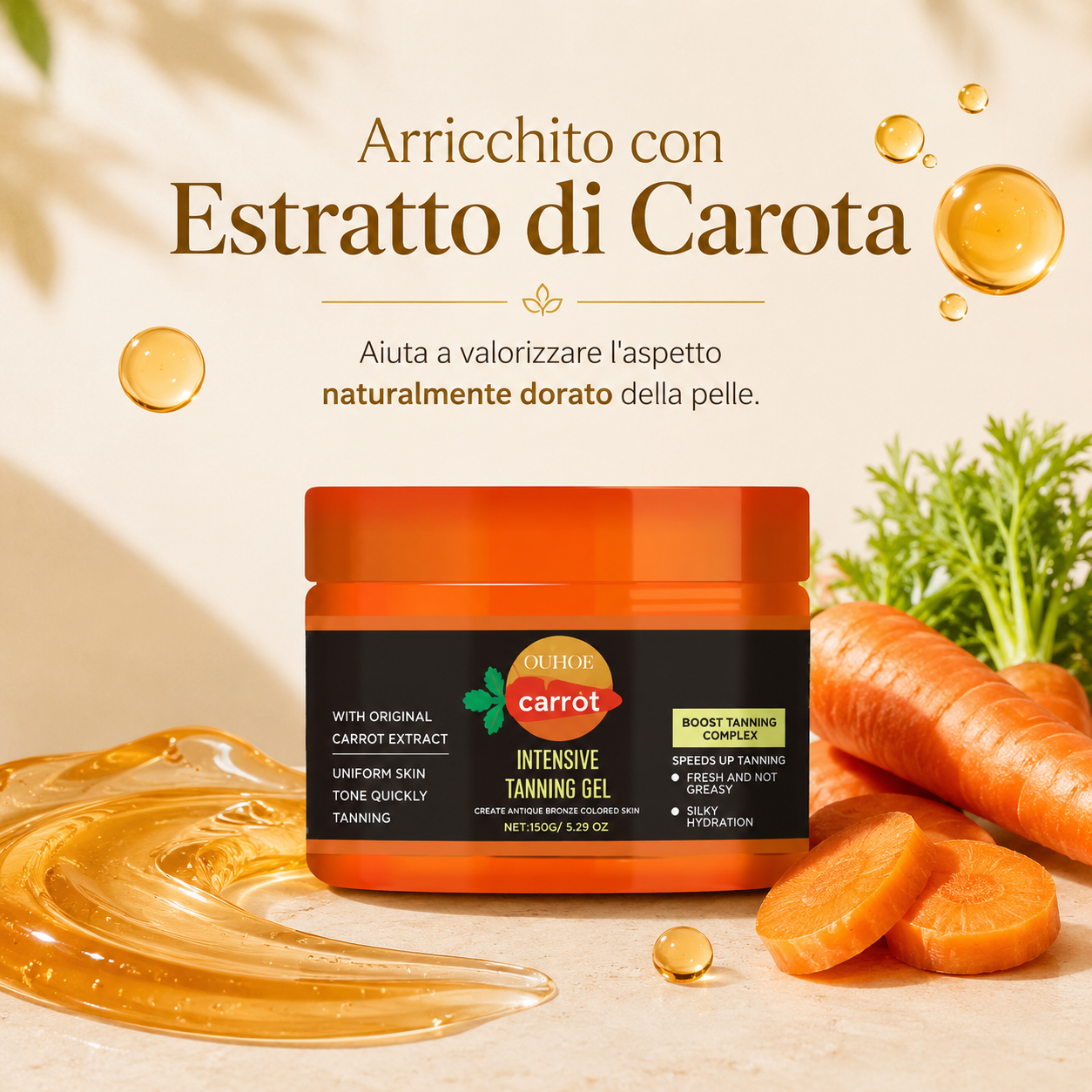 Bronzéa | Gel Abbronzante Effetto Pelle Dorata