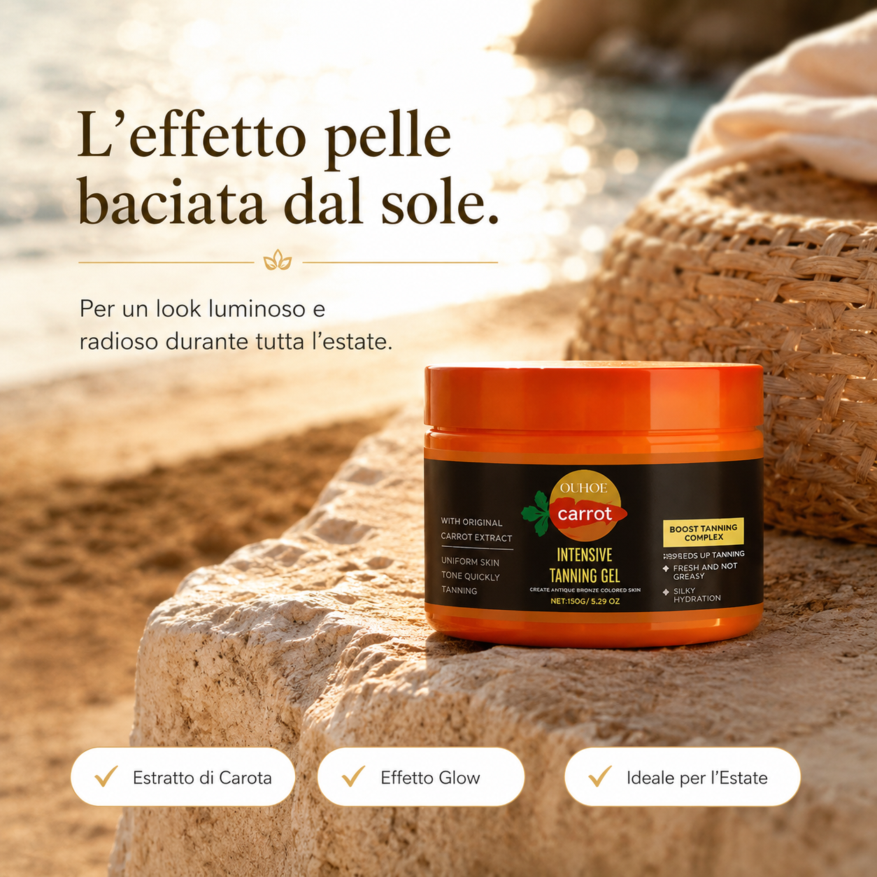 Bronzéa | Gel Abbronzante Effetto Pelle Dorata